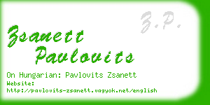 zsanett pavlovits business card